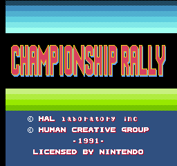Championship Rally Title Screen